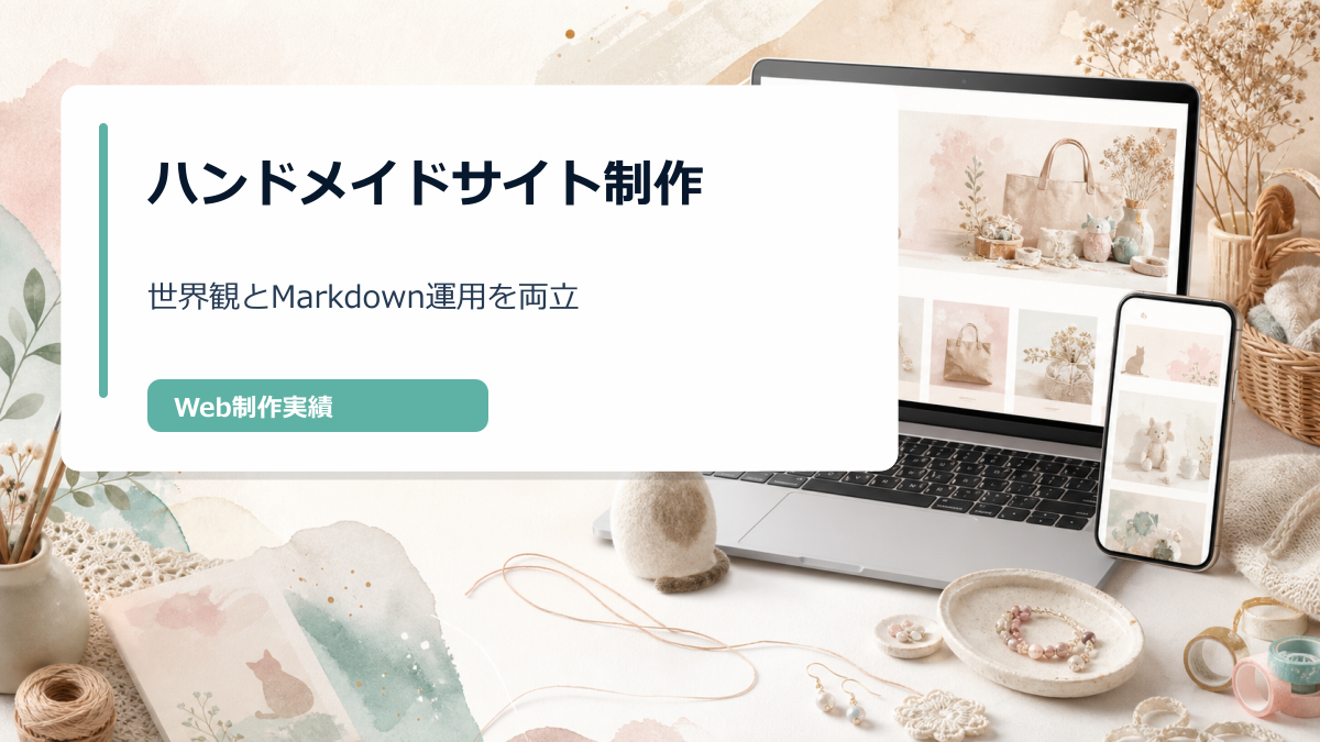 なつき様　ハンドメイドクリエイター用ホームページ制作